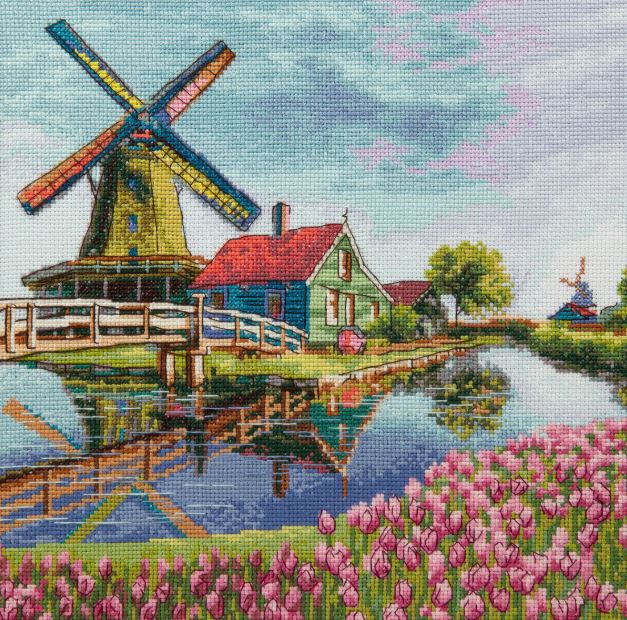 click here to view larger image of Tulip Field (counted cross stitch kit)