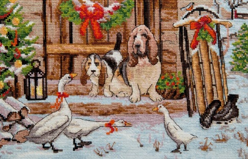 click here to view larger image of Friends on a Walk (counted cross stitch kit)