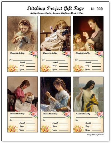 click here to view larger image of Cross Stitch Gift Tags Ladies Stitching No. 020 (accessory)