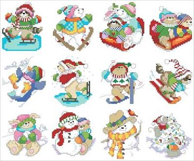 click here to view larger image of Winter Fun Ornaments (chart)