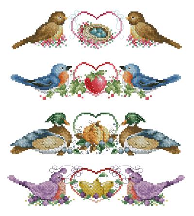 click here to view larger image of Seasonal Bird Borders (chart)