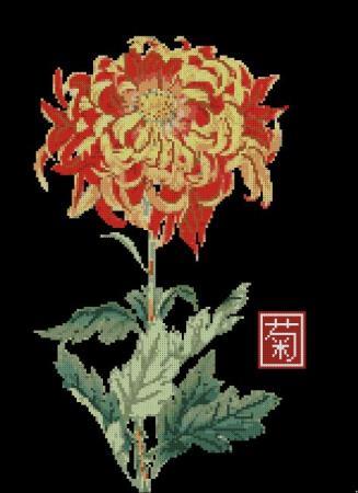 click here to view larger image of Japanese Chrysanthemum Orange (chart)