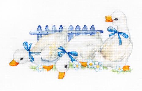 click here to view larger image of Three Geese (counted cross stitch kit)