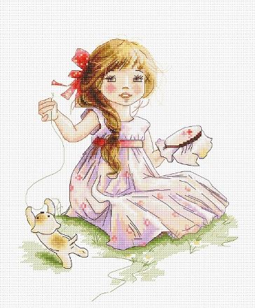 click here to view larger image of Еmbroideress, The (counted cross stitch kit)