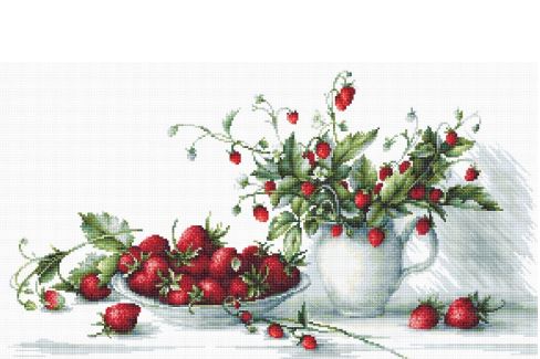 click here to view larger image of Strawberries  (counted cross stitch kit)