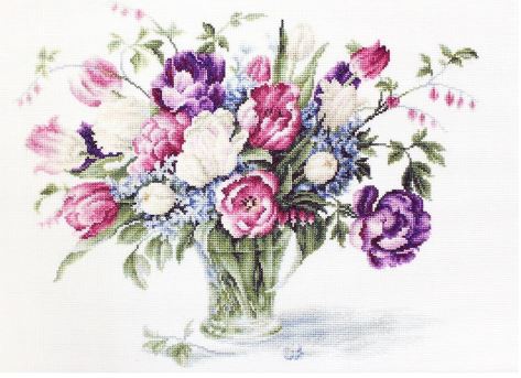 click here to view larger image of Tulips  (counted cross stitch kit)