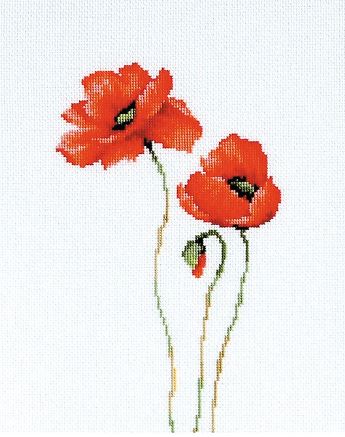 click here to view larger image of Poppies  (counted cross stitch kit)