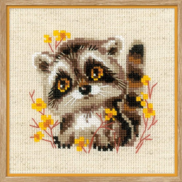 click here to view larger image of Little Raccoon (counted cross stitch kit)