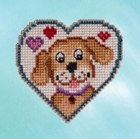 click here to view larger image of Puppy Love (2023) (counted cross stitch kit)