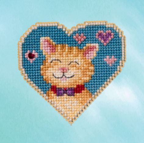click here to view larger image of Kitty Love (2023) (counted cross stitch kit)