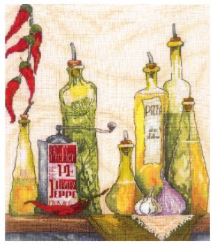 click here to view larger image of Spice Oil (counted cross stitch kit)