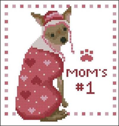 click here to view larger image of Moms Number One Pooch Pink (chart)