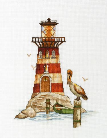 click here to view larger image of Lighthouse Pelikan (counted cross stitch kit)