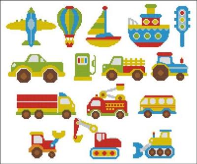 click here to view larger image of Bright Color Vehicles Mini Collection (chart)
