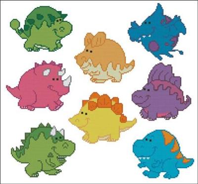 click here to view larger image of Chubby Dinosaurs Mini Collection (chart)