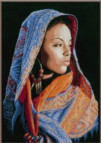 click here to view larger image of African Lady (counted cross stitch kit)