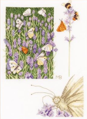click here to view larger image of Lavender Field 27ct (counted cross stitch kit)
