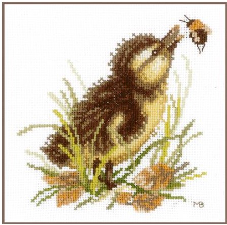 click here to view larger image of Duckling and Bumblee (counted cross stitch kit)