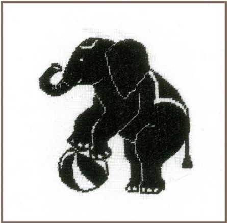 click here to view larger image of Circus Elephant (counted cross stitch kit)