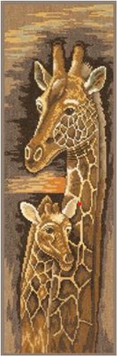 click here to view larger image of Mother and Baby Giraffe - 14ct (counted cross stitch kit)