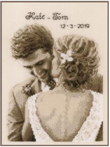 click here to view larger image of Wedding Happiness (counted cross stitch kit)