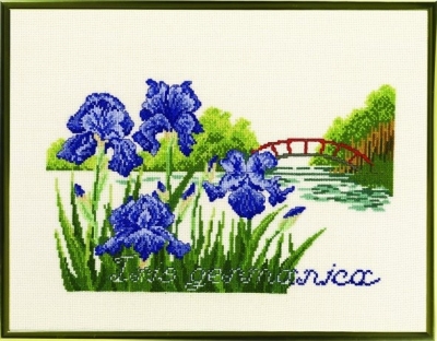 click here to view larger image of Bridge with Flowers (counted cross stitch kit)