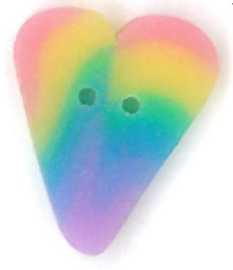 click here to view larger image of Pastel Rainbow Heart (buttons)