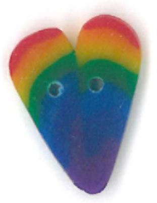 click here to view larger image of Bright Rainbow Heart (buttons)