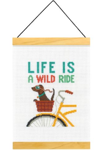 click here to view larger image of Life is a Wild Ride Banner (counted cross stitch kit)