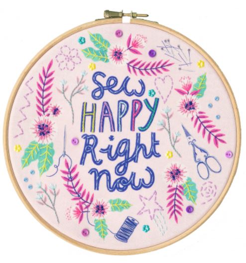 click here to view larger image of Sew Happy (embroidery kit)