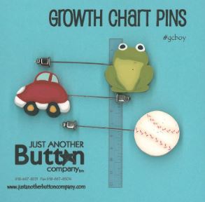 click here to view larger image of Growth Chart Pins - Boy (pin)