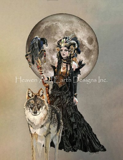 click here to view larger image of Wise Woman Moon - Fantasy Art (chart)
