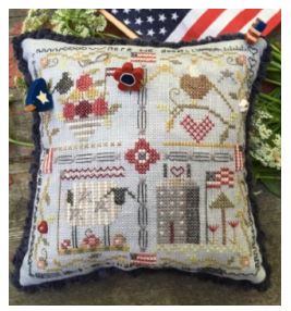 click here to view larger image of Where We Dwell Pincushion Kit (counted cross stitch kit)