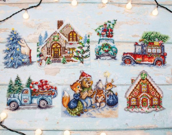 click here to view larger image of Christmas Toys Kit - SLETIL8051 (counted cross stitch kit)