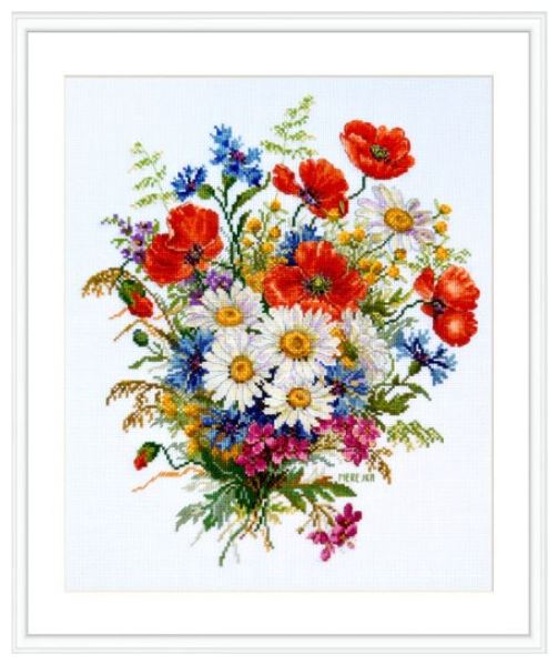 click here to view larger image of Meadow Blooms (counted cross stitch kit)