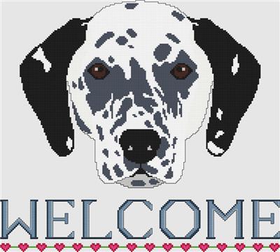 click here to view larger image of Dalmatian - Welcome (Black) (chart)