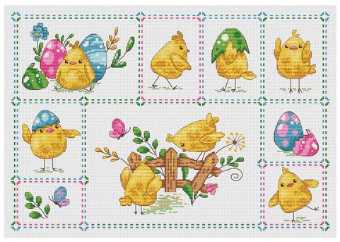 click here to view larger image of Easter Chicks Sampler (chart)