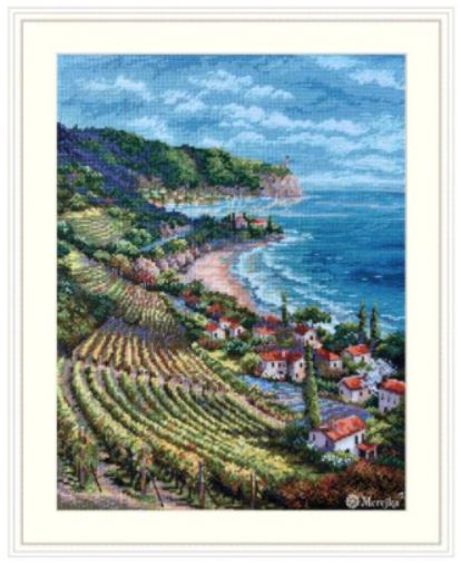 click here to view larger image of Coastline View (counted cross stitch kit)