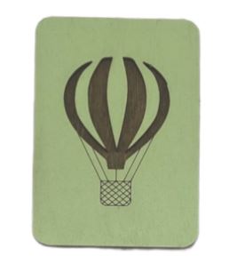 click here to view larger image of Wooden Box/Green Balloon - KF057/15 (accessory)
