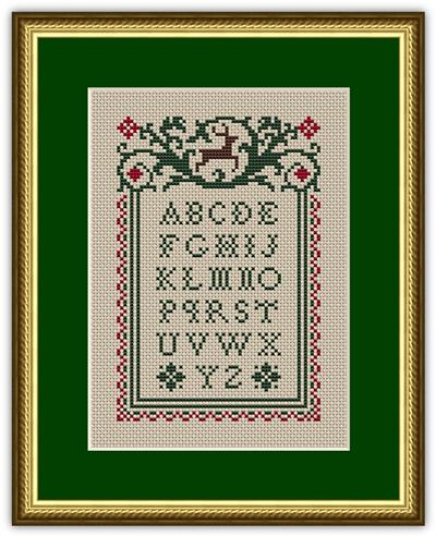 click here to view larger image of Christmas Reindeer Alphabet Sampler (chart)
