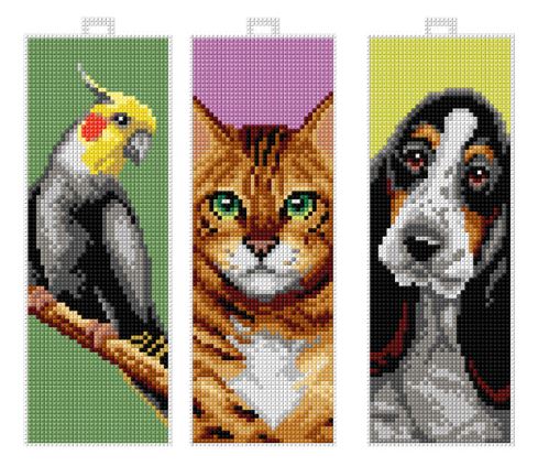 click here to view larger image of Bookmarks 3 Designs - SA7896 (counted cross stitch kit)