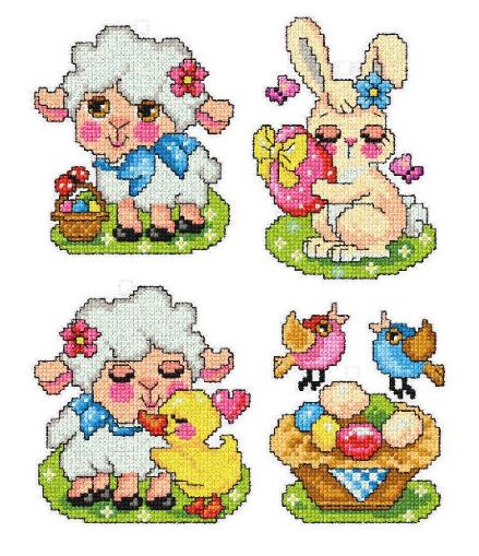 click here to view larger image of Easter Kit - SA7659 (counted cross stitch kit)