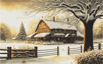 click here to view larger image of Winter Farmhouse (chart)