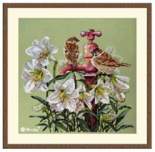 click here to view larger image of Among the Lilies (counted cross stitch kit)