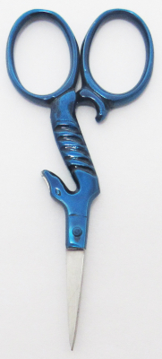 click here to view larger image of Seahorse Scissors Blue Handles 3.5" (accessory)