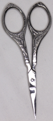 click here to view larger image of Double Peacock Design Scissors Silver Handles 3.5" (accessory)