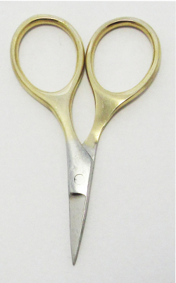 click here to view larger image of Needlepoint Straight Gold Scissors 2.5" (accessory)