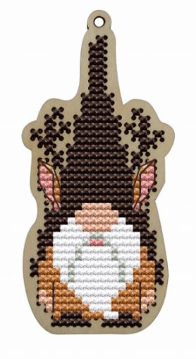 click here to view larger image of Gnome in a Brown Hat (counted cross stitch kit)