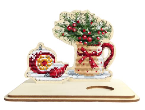 click here to view larger image of Christmas Candleholder (counted cross stitch kit)