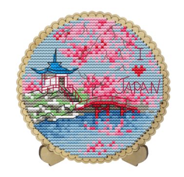 click here to view larger image of I Love Japan (counted cross stitch kit)